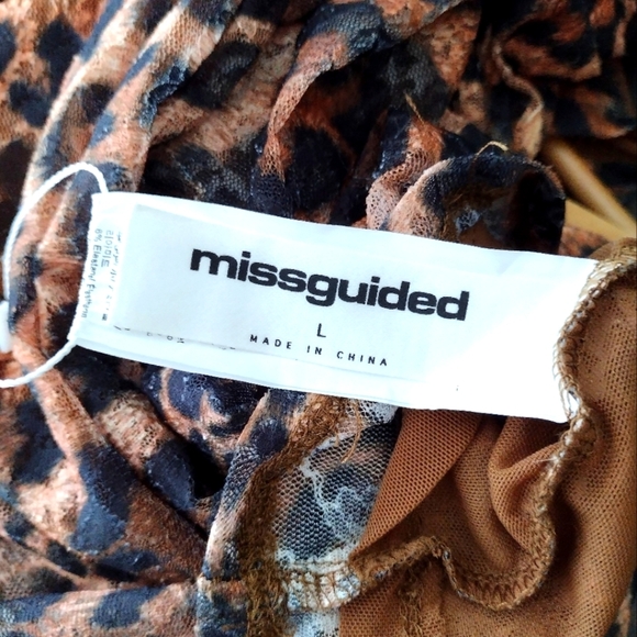 Missguided Leopard Ankle Grazer Boat Neck Sleeveless Maxi Dress - Picture 9 of 9